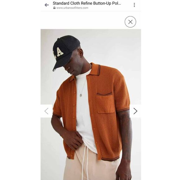 STANDARD CLOTH Refine Button-up Polo Sweater XXL - Picture 11 of 14